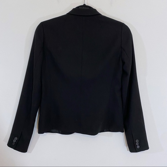 J. Crew 100% Wool Blazer Black Suit Jacket Drapey Mackenzie Single Button 0 - Picture 2 of 4